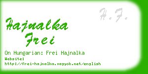 hajnalka frei business card